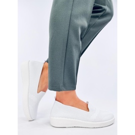 Sneakers a calzino bianche da donna bianca 2