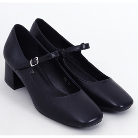 Décolleté nere con tacco alto in stile Mary Jane nero 1