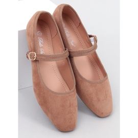 Ballerine in stile Mary Jane Khaki beige 1