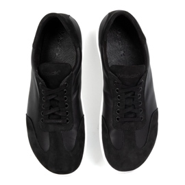 WASAK Scarpe in pelle minimalista maschile a piedi nudi 0742w nero 1