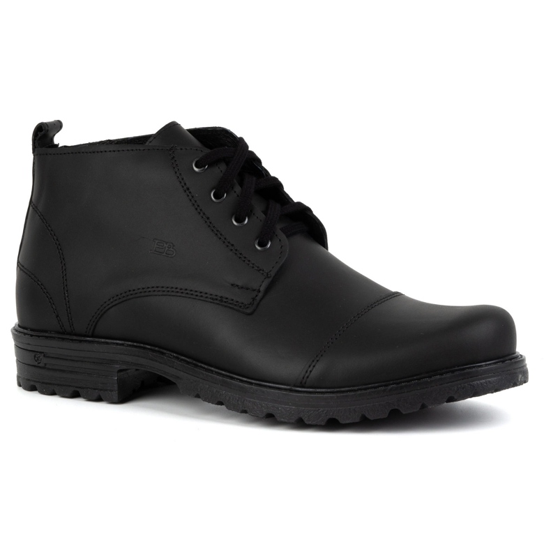 Stivaletti da uomo in pelle POLBUT 2119/2 nero 1