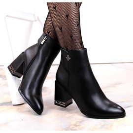 Stivali isolati neri da donna con filippo DBT4842/23 BK nero 3