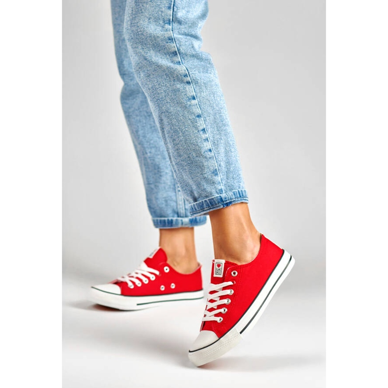 Sneakers rosse in tessuto Laura La.Fi 280055R rosso 2