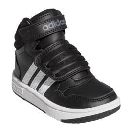 Scarpe sportive Adidas Hoops Mid con velcro GW0408, nere nero 1