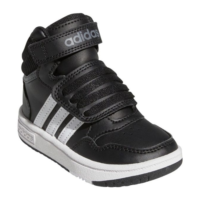 Scarpe sportive Adidas Hoops Mid con velcro GW0408, nere nero 1