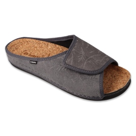 Ciabatte da donna Inblu con plantare in sughero 155D141, grigio 2
