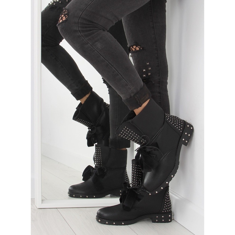 Operai con borchie nere E4947 nere nero 2