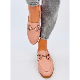 Mocassini con catena color carne da donna rosa 1