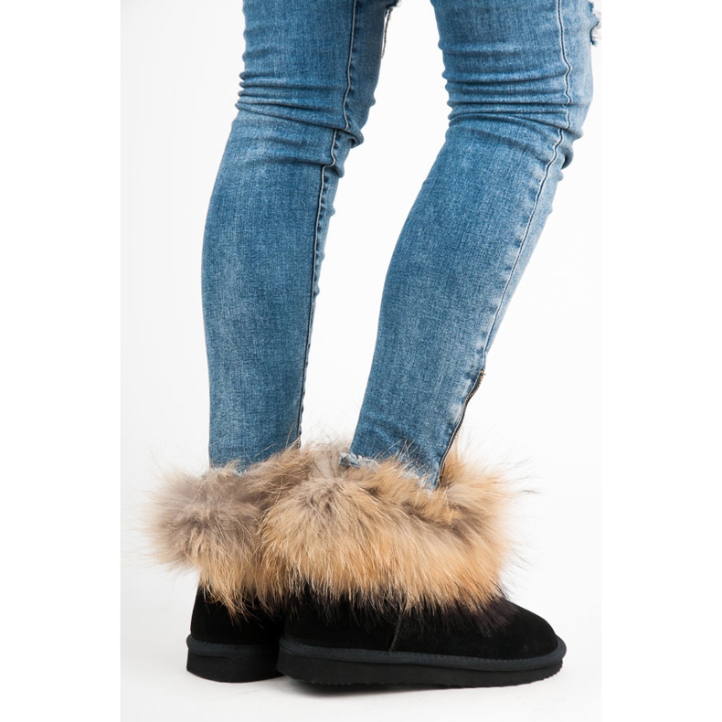 Coco Perla Mukluki in pelle nero 1