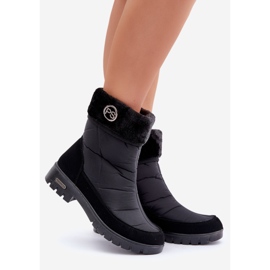 Stivali da neve isolati alla moda da donna Progress PROGJ-21-13 neri nero 1