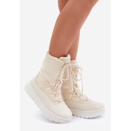 Stivali da neve da donna Inua con isolamento Primaloft 4F 4FRAW24FSBSF012 Beige 1