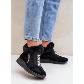 Sneakers Da Donna Stivaletti Con Pelliccia, Colore Nero 2