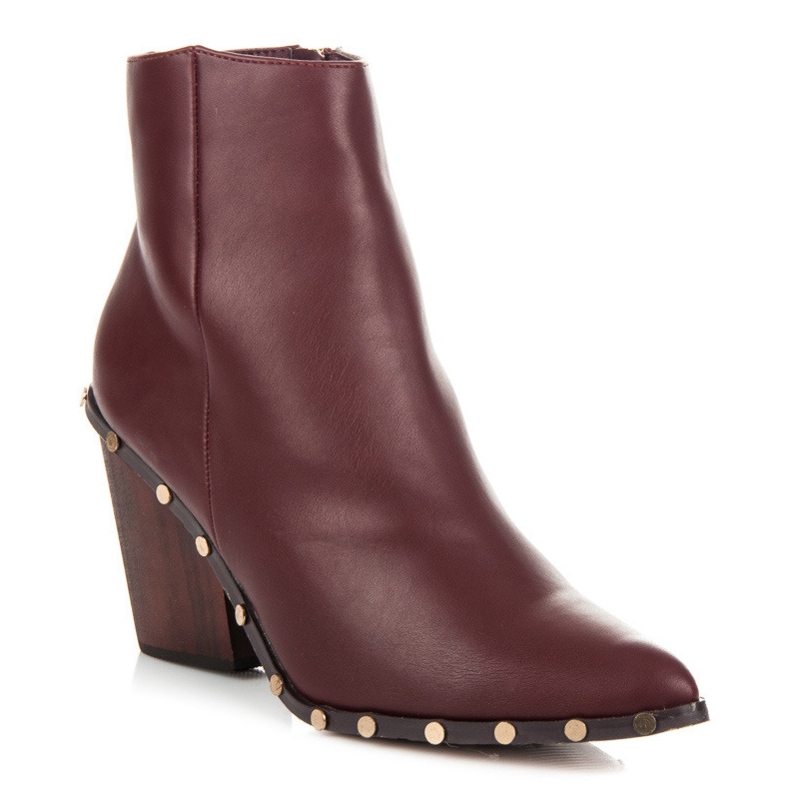 Vices Stivali bordeaux alla moda rosso 1