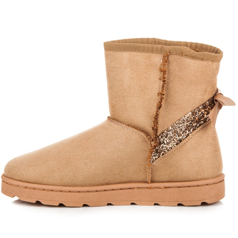 Vices Doposci in pelliccia con glitter marrone 2