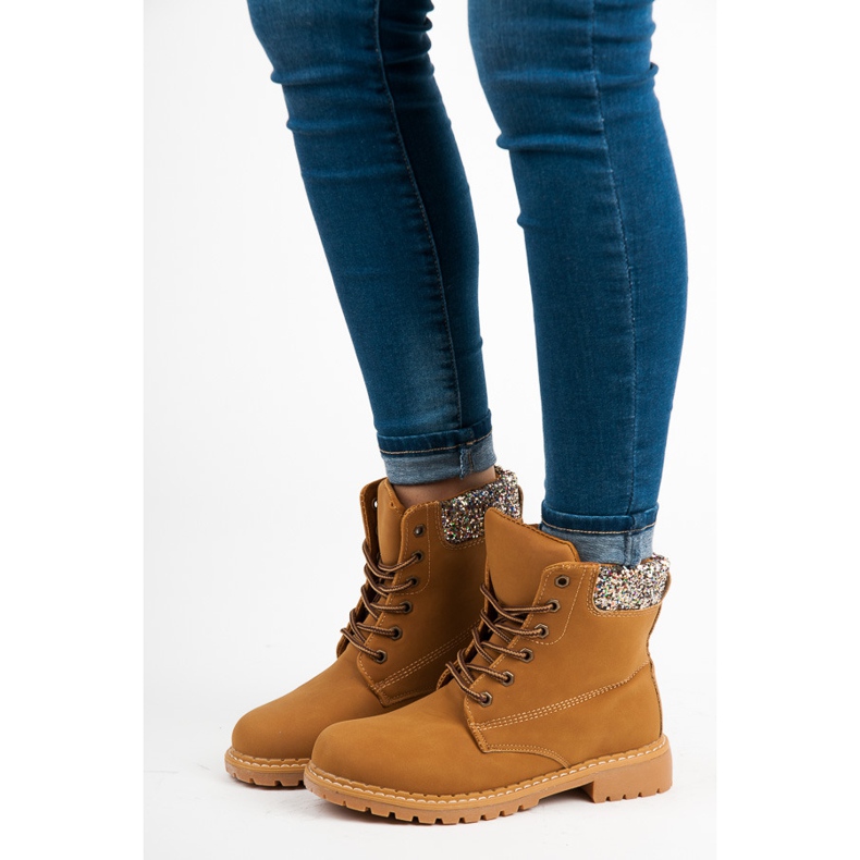 Trapper con glitter marrone 2