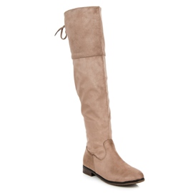Juliet Stivali beige con rilegatura 1