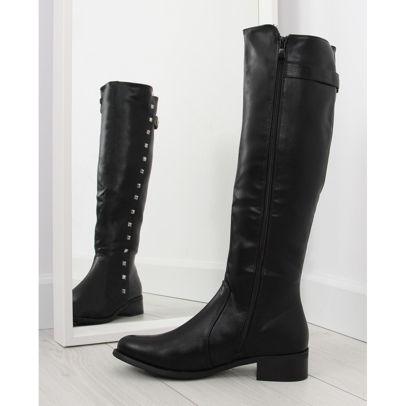 Stivali da equitazione con borchie nere PE115P nere nero 2