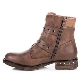 Kayla Stivali con tacco piatto marrone 1