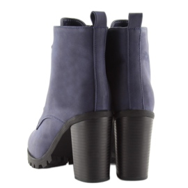Stivali blu navy con tacco alto W331 blu 1