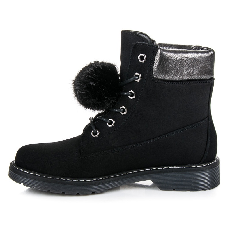 Bestelle Trapper con pompon staccabile nero 1