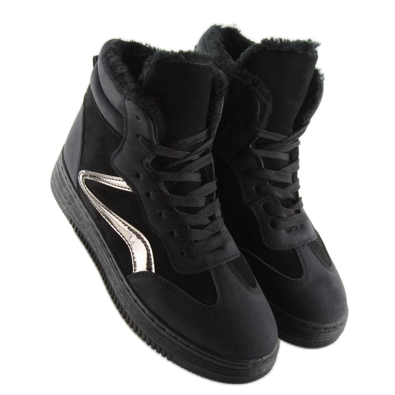 Sneakers nere isolate BOK-1103 nere nero 2