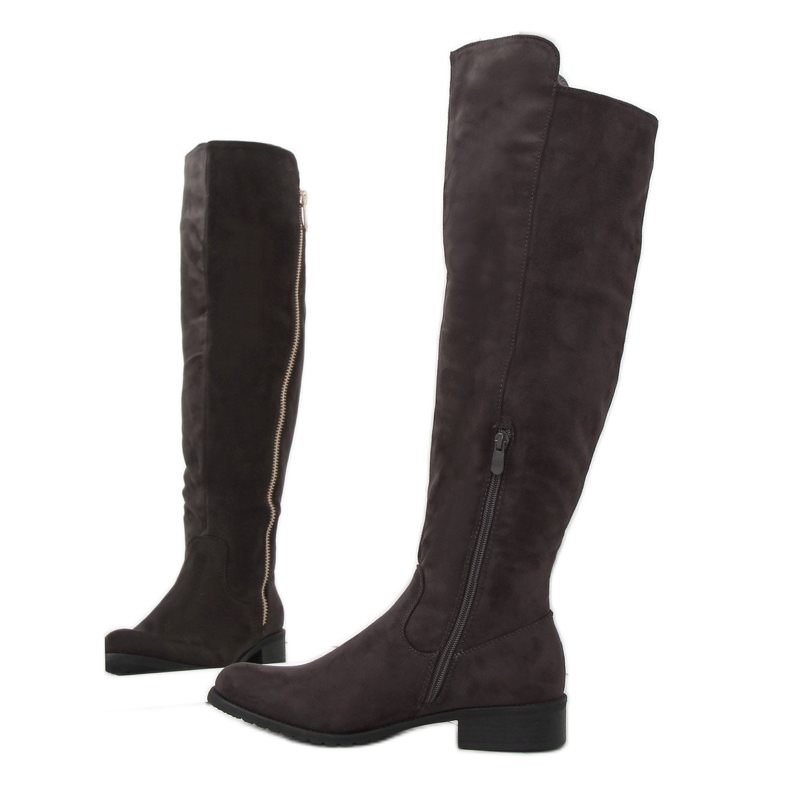 Stivali da equitazione grigi da donna 6811-PG Grigio 1