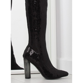 Stivaletti neri con paillettes AE55P neri nero 1