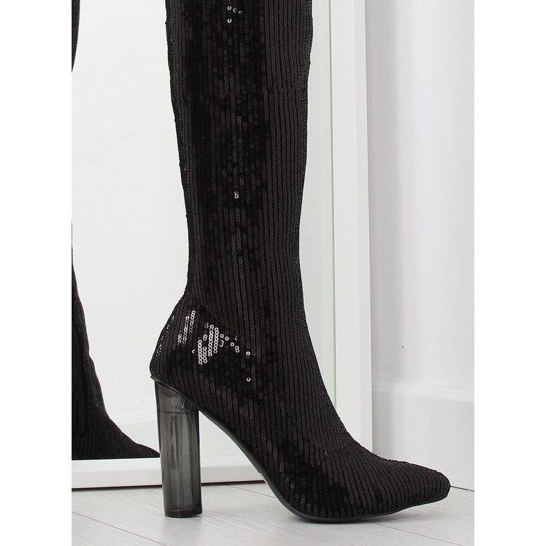 Stivaletti neri con paillettes AE55P neri nero 1