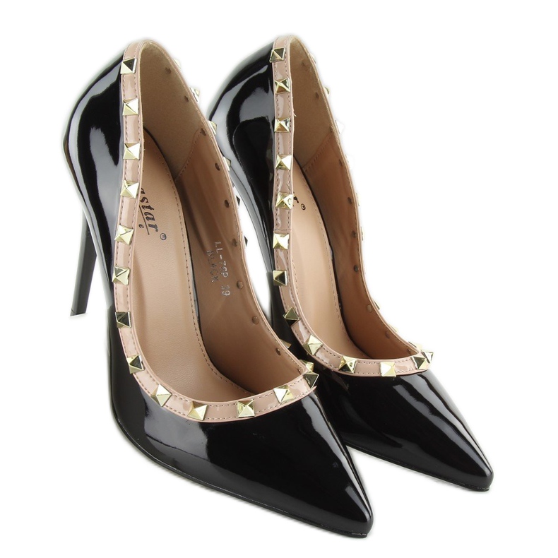 Décolleté con tacco a spillo Valentina black LL-76P Black nero marrone 1