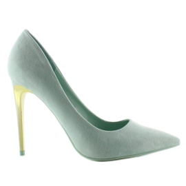 Tacco in suede oro LE-08 Baby Blue 1