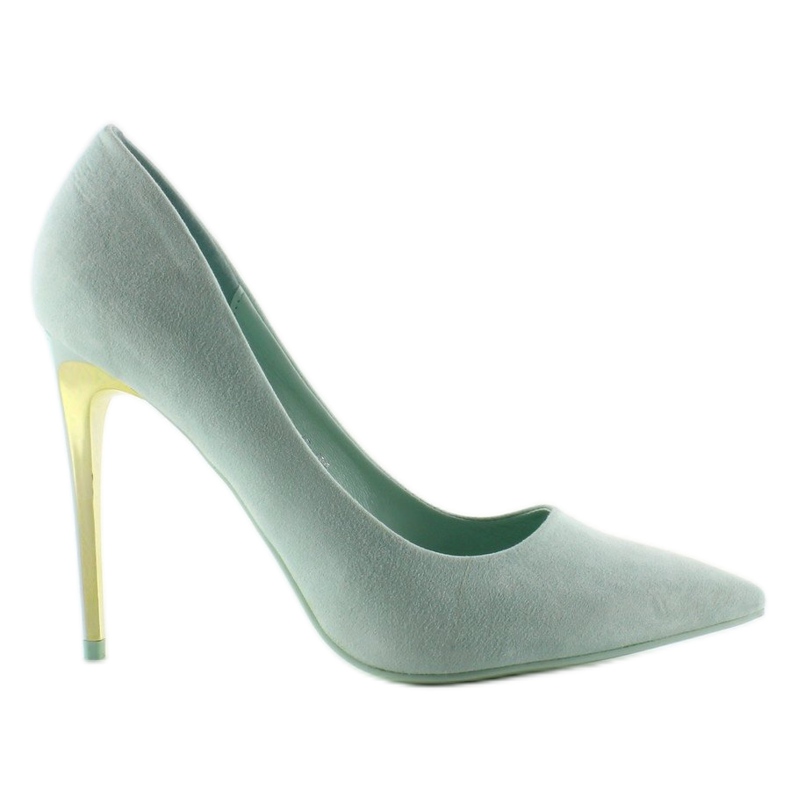 Tacco in suede oro LE-08 Baby Blue 1