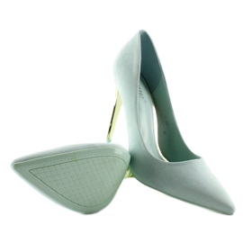 Tacco in suede oro LE-08 Baby Blue 2