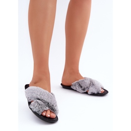Ciabatte in pelliccia da donna Inblu 6800006D Grigio 2