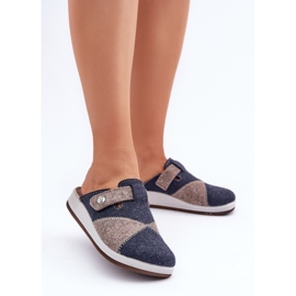 Inblu Pantofole preventive da donna, grigie e blu navy 2