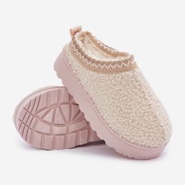 Doposci per bambini con pelliccia, tipo montone, beige chiaro 2