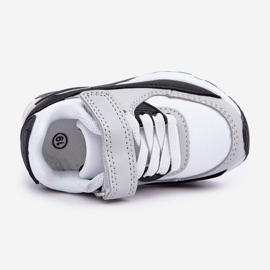 FR1 Scarpe sportive con plateau per bambini, bianche e nere bianco 2