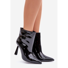 Stivaletti slip-on in vernice nera nero 1