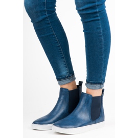 Mckeylor Sneakers alte con stampa serpente blu 1