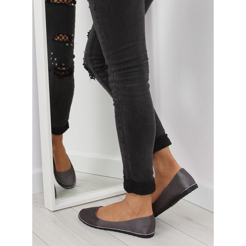 Ballerine in raso grigio A8621 grigio 2