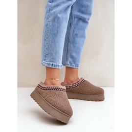 Doposci da donna con plateau marroni marrone 1