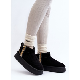 Doposci da donna con plateau in pelle scamosciata nera nero 1