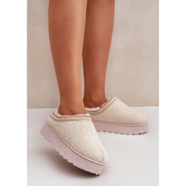 Doposci da donna con plateau beige 1