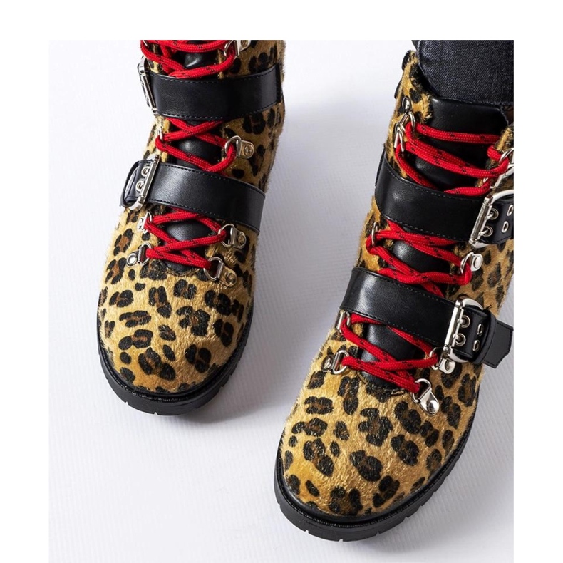 Stivaletti con stampa leopardata nera e beige Baltimora - Solea 1