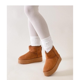 Stivali da neve casual marroni con piattaforma alta Thaisa - Solea marrone 1