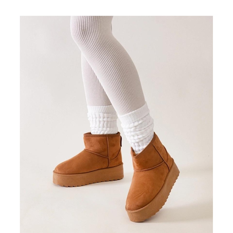 Stivali da neve casual marroni con piattaforma alta Thaisa - Solea marrone 1