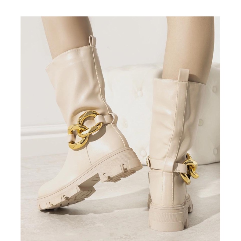 Stivali isolanti beige con catena Harrison - Solea 1