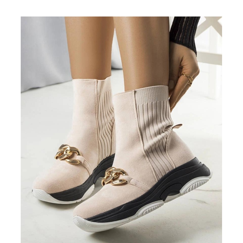 Stivaletti isolanti beige con catena Ulster - Solea 1