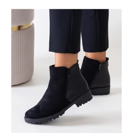 Stivaletti neri con plateau realizzati in eco-suede Kirla - Solea nero 1