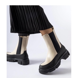 Stivaletti slip-on beige e neri di Faisal - Solea 1