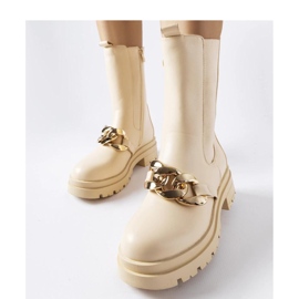 Stivaletti beige con catena di Thierry - Solea 1
